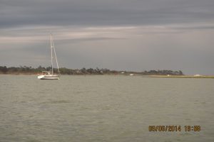 [10] Anchored, View East