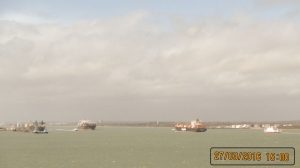 160327 2 Two Container Ships In Soton Water