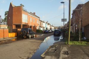 Water from the Priory Road storm drains