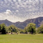 The Flatirons (centre Right) From University Of Colorado