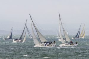 [10] Sunsail 41s Tacking Westwards: GBR4109X "Southampton Sailing Week" And GBR4101X "Dubai International" (DSC05390)
