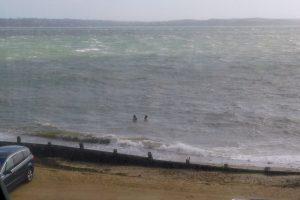 [01] swimmers at Lepe Beach